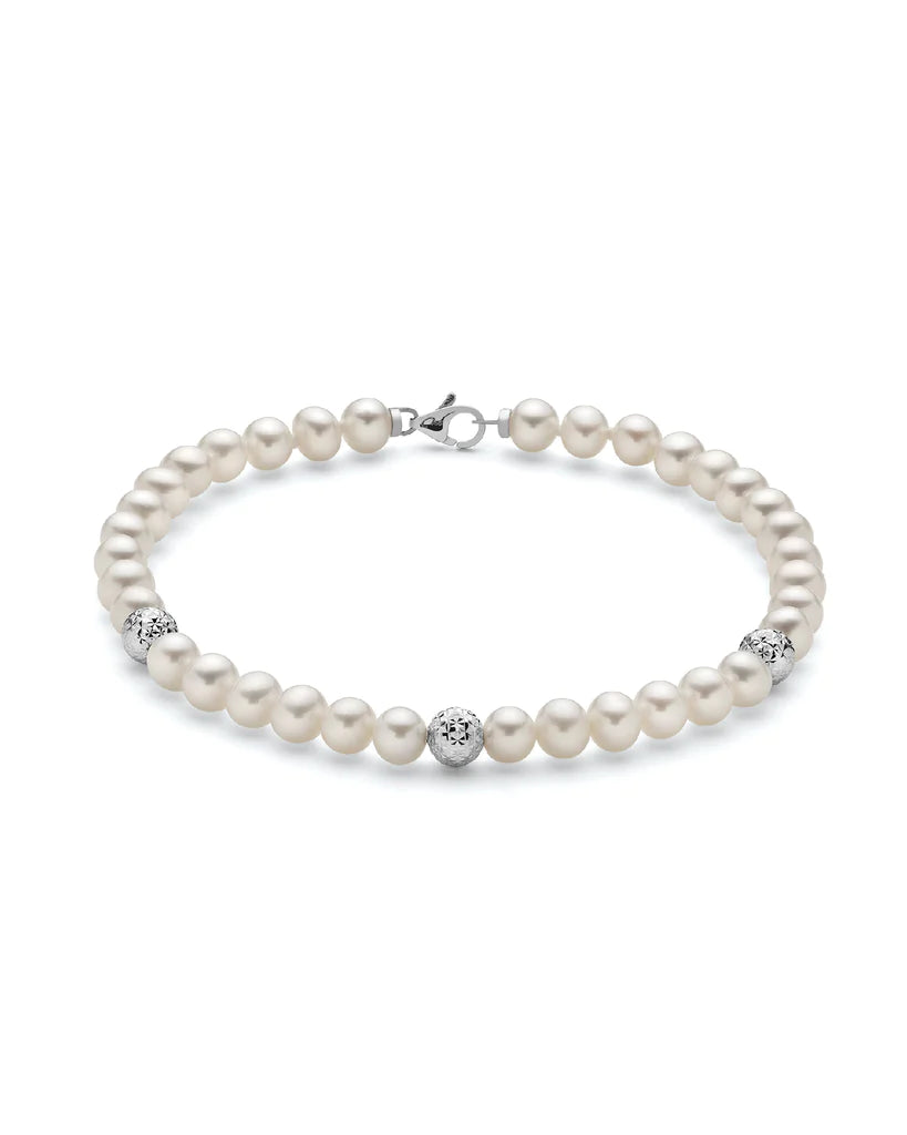 Bracciale donna Miluna oro 18 Kt con perle PBR3237