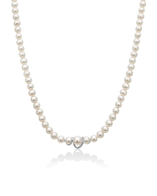 Collana donna Miluna oro 18 Kt con perle e diamanti PCL5742V