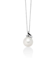 Collana donna Miluna in oro bianco 18 Kt con Diamanti e Perla PCL6556