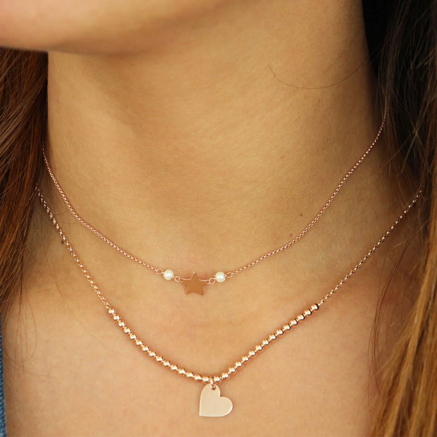 Collana donna Rue des Mille in argento con pallini e 1 soggetto Cuore GR-1SOG PL CUO