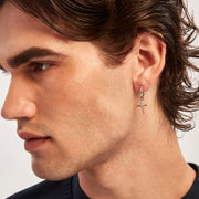 Orecchino A Cerchio Largo Da Uomo In Acciaio Inossidabile 316L (16 - Foto 4