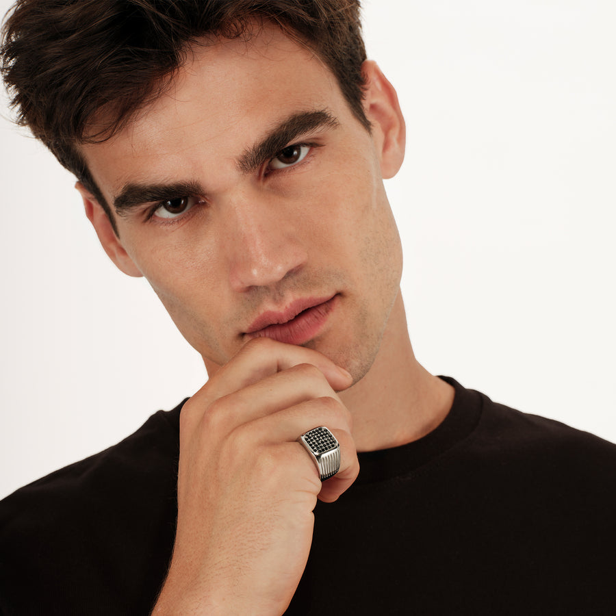 Anello uomo Breil in acciaio Steel & Spark TJ3981