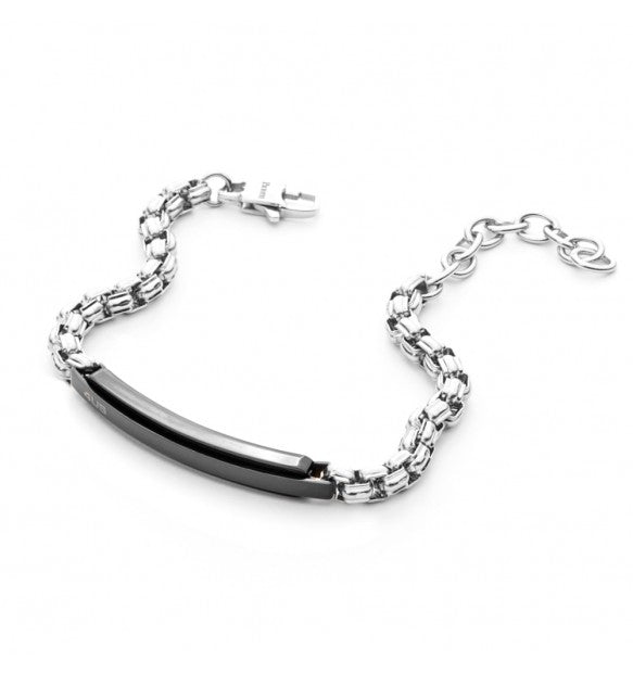 Bracciale uomo 4US Cesare Paciotti STEEL E BLACK PVD 4UBR4999