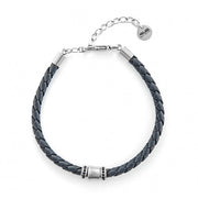 Bracciale uomo 4US Cesare Paciotti in acciaio e pelle 4UBR6405