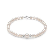 Bracciale donna Miluna di perle con boule in oro 18 Kt e chiusura in oro 18 Kt PBR3369