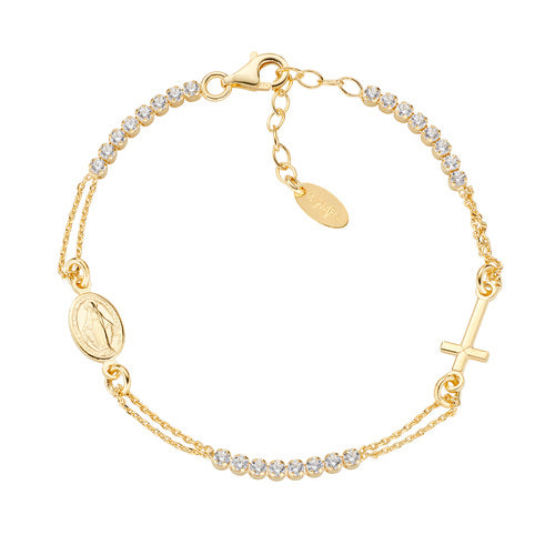 Bracciale donna Amen in argento 925 CROCE BRCRMIGBZ3
