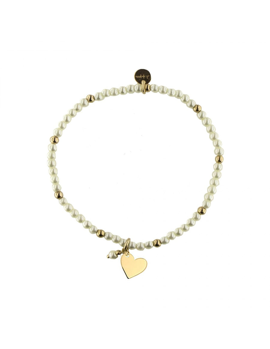 Bracciale donna Rue des Mille in argento con perle e soggetto cuore BR-SOGPE CUO