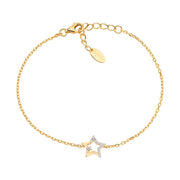 Bracciale donna Amen Stella in argento 925 dorato BRSTSTGBZ