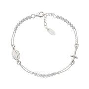 Bracciale donna Amen in argento 925 CROCE BRCRMIBBZ3