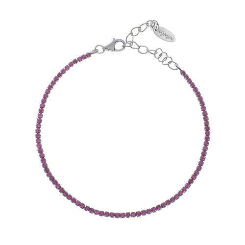 Bracciale Tennis Amen in argento 925 con zirconi Fucsia BT1BR17