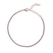 Bracciale Tennis Amen in argento rosè 925 con zirconi bianchi BT1RB17