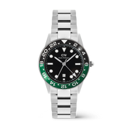 Orologio uomo Iconic GMT Link Black Green Ceramic Bezel Silver DW00100920