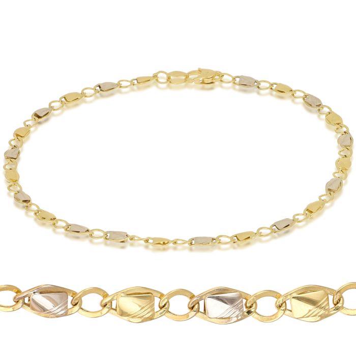 Bracciale uomo in oro 18 Kt Bicolore 8497-700-226