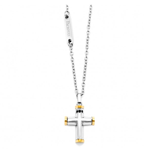Collana uomo 4US Cesare Paciotti in acciaio con Croce 4UCL5584