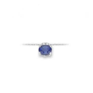 Collana da donan Donna Oro in oro 18 Kt con Zaffiro e Diamanti DHPZ9612.002