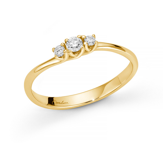Anello donna Miluna Trilogy in oro 18 Kt con Diamanti LID3650G-014