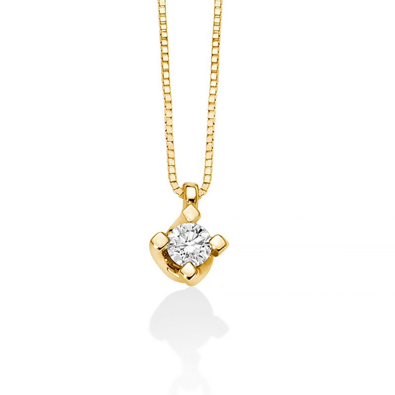 Collana donna Miluna in oro giallo 18 Kt con Diamante CLD5065G-014