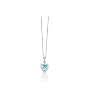 Collana donna Miluna in oro 18 Kt con Diamanti e Acquamarina CLD4728