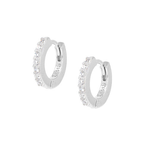 Orecchini Cerchio Amen in argento 925 con zirconi bianchi ET1BB