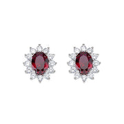 Orecchini donna Amen Royal Lady Zircone Rosso in argento 925 ORLDMBBR