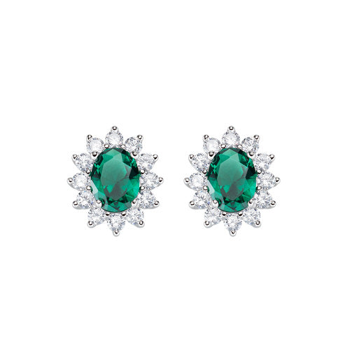 Orecchini donna Amen Royal Lady zircone Verde in argento 925 ORLDMBBVE