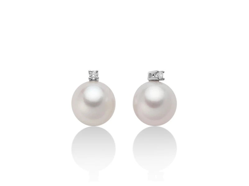 Orecchini donna Miluna in oro 18 Kt Perle e Diamanti PER2301