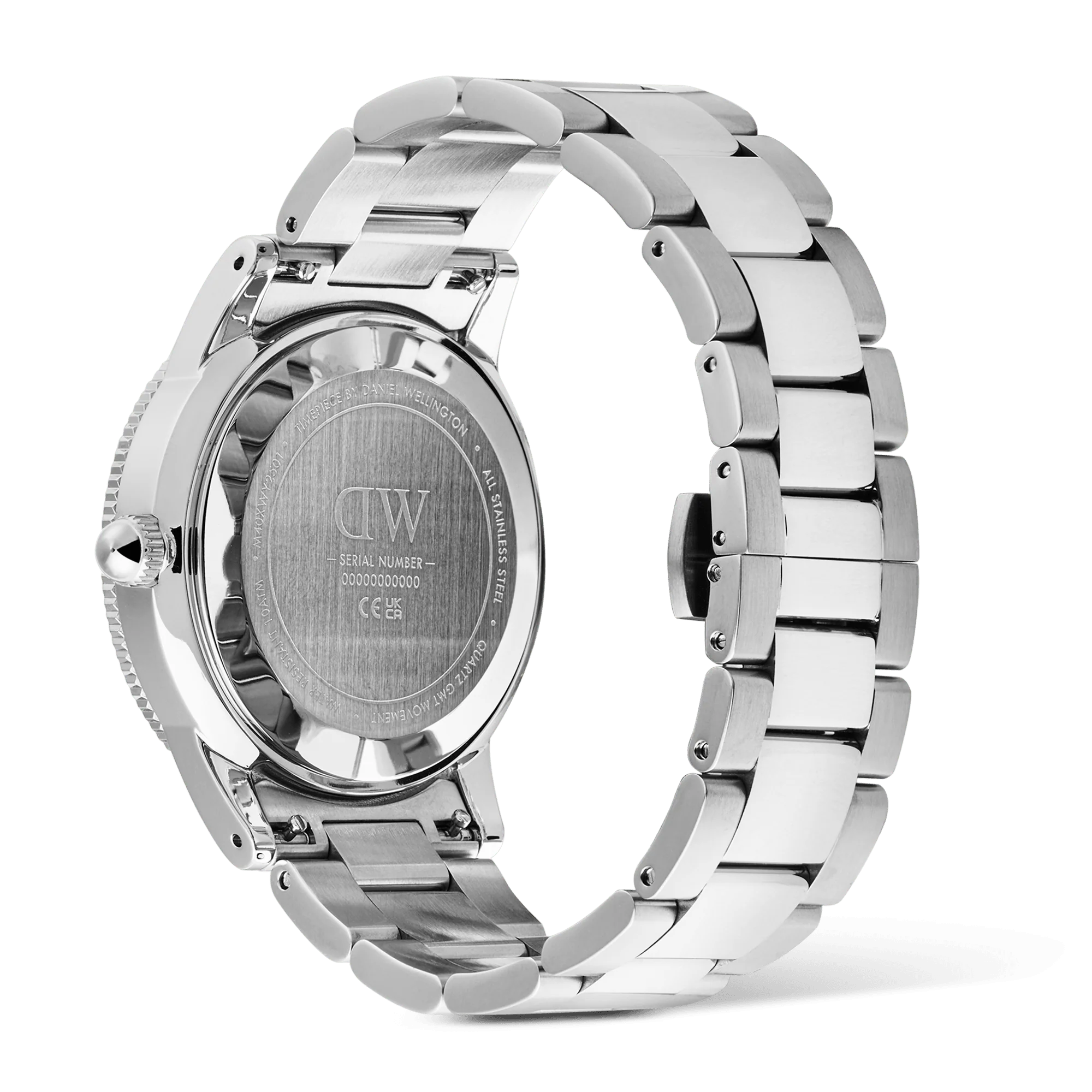 Orologio uomo Iconic GMT Link Black Green Ceramic Bezel Silver DW00100920