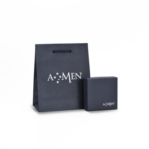 Orecchini donna Amen in argento 925 dorato con stella e cuore in zircone rosso ESTHGRZ