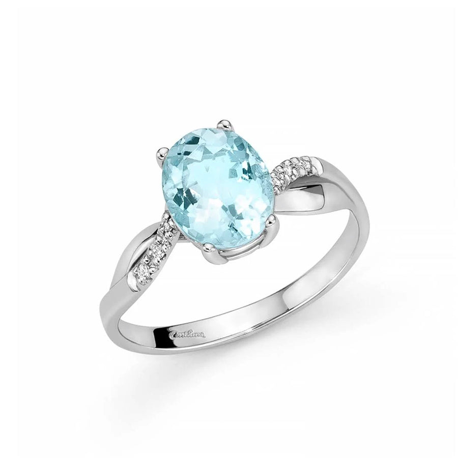 Anello donna Miluna oro 18 Kt con acquamarina LID3306