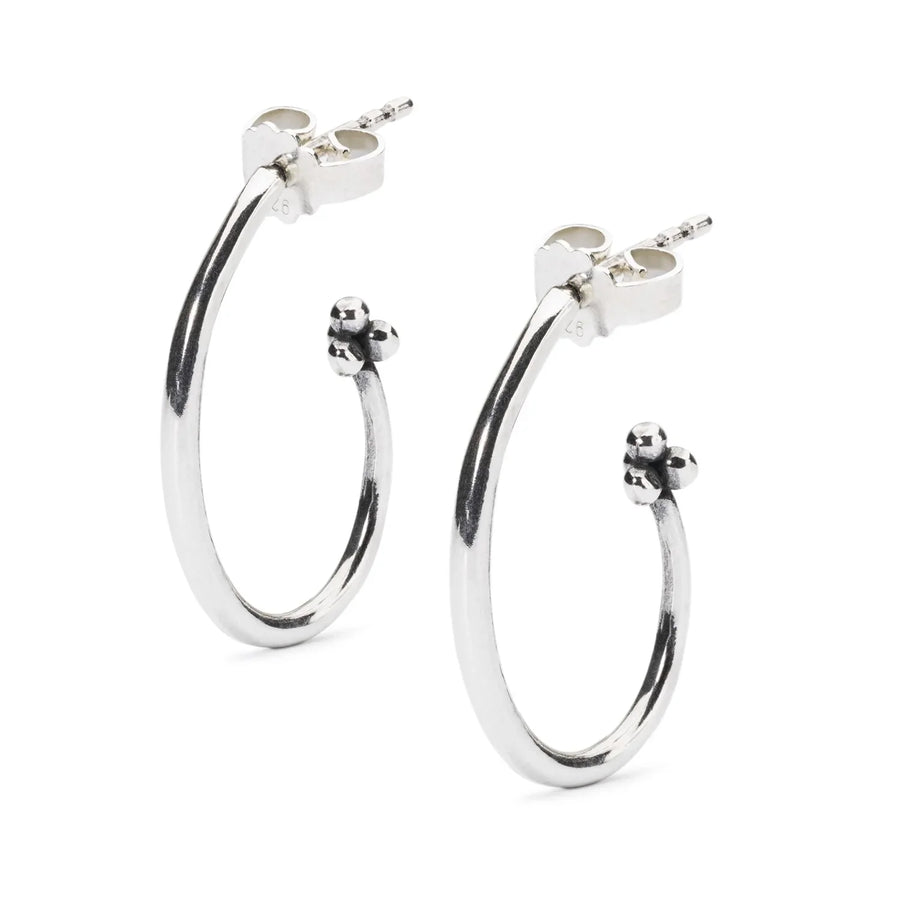 Trollbeads - Orecchini Cerchio con Bocciolo TAGEA-00100