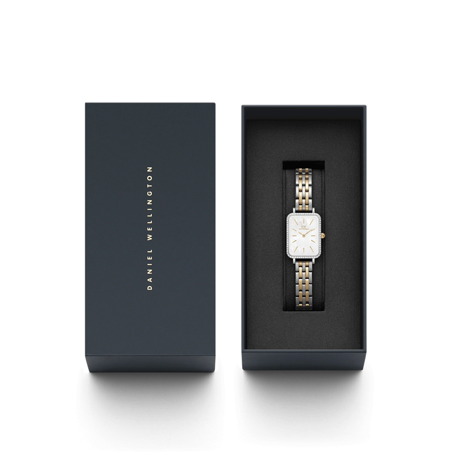 Orologio donna Daniel Wellington QUADRO LUMINE BEZEL 5-LINK TWO-TONE MOP DW00100671