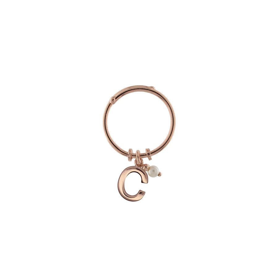Anello donna Rue des Mille Lettera e Perla AN-LETPE
