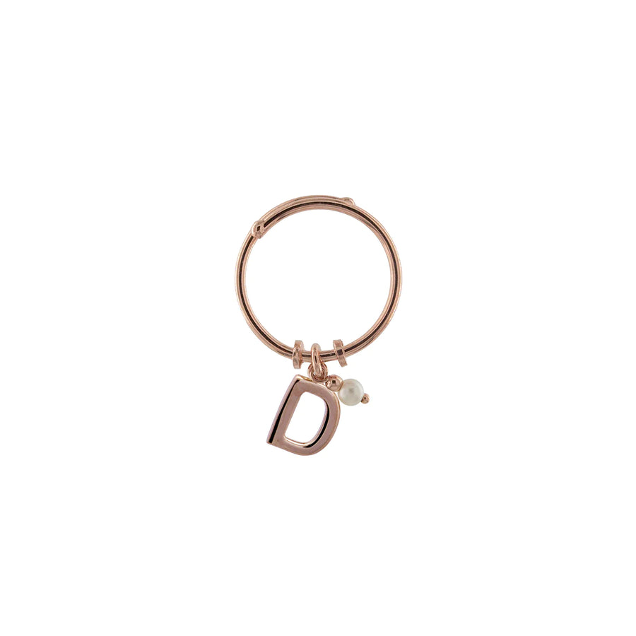 Anello donna Rue des Mille Lettera e Perla AN-LETPE