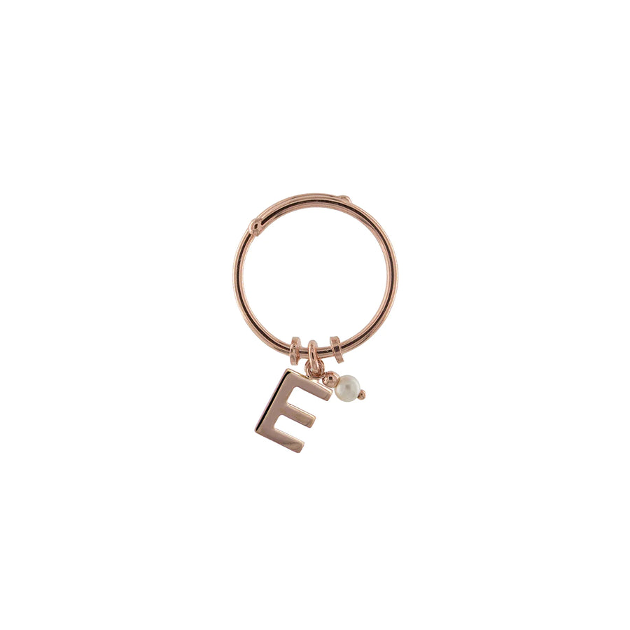 Anello donna Rue des Mille Lettera e Perla AN-LETPE