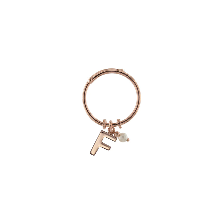 Anello donna Rue des Mille Lettera e Perla AN-LETPE