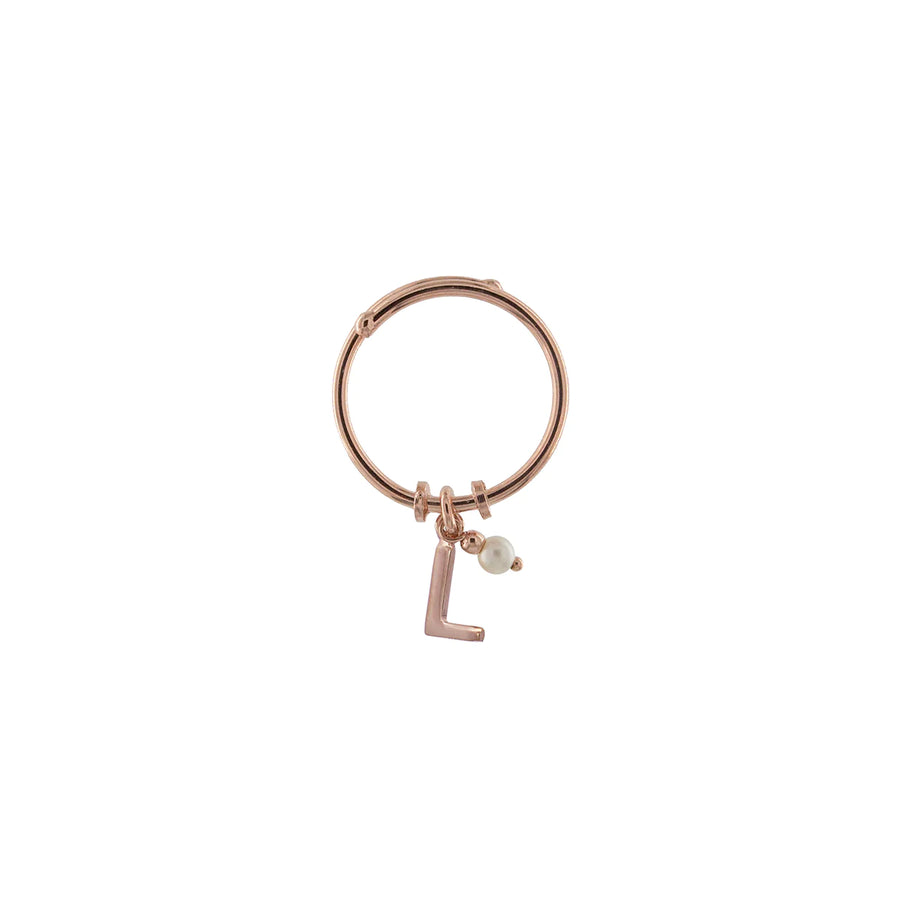 Anello donna Rue des Mille Lettera e Perla AN-LETPE