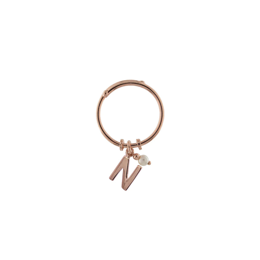Anello donna Rue des Mille Lettera e Perla AN-LETPE