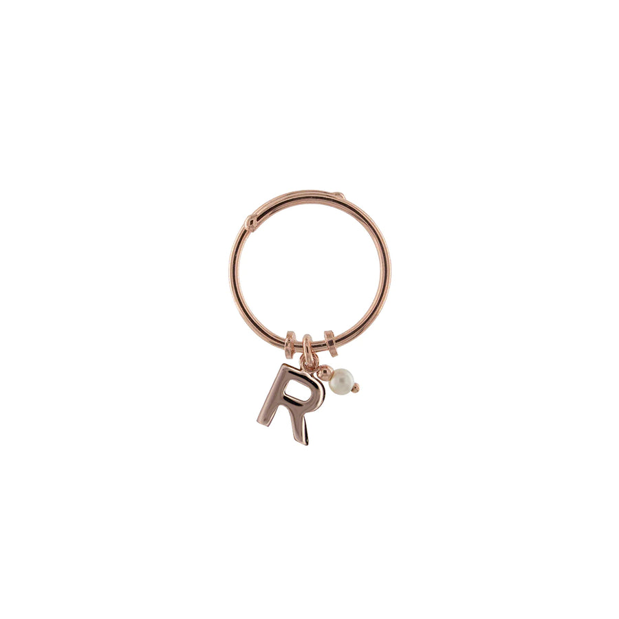 Anello donna Rue des Mille Lettera e Perla AN-LETPE