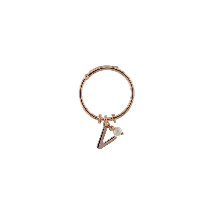 Anello donna Rue des Mille Lettera e Perla AN-LETPE