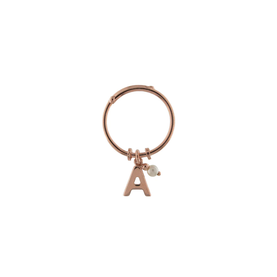 Anello donna Rue des Mille Lettera e Perla AN-LETPE