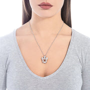 Collana donna Roberto Giannotti in argento con angelo e cuore GIA319