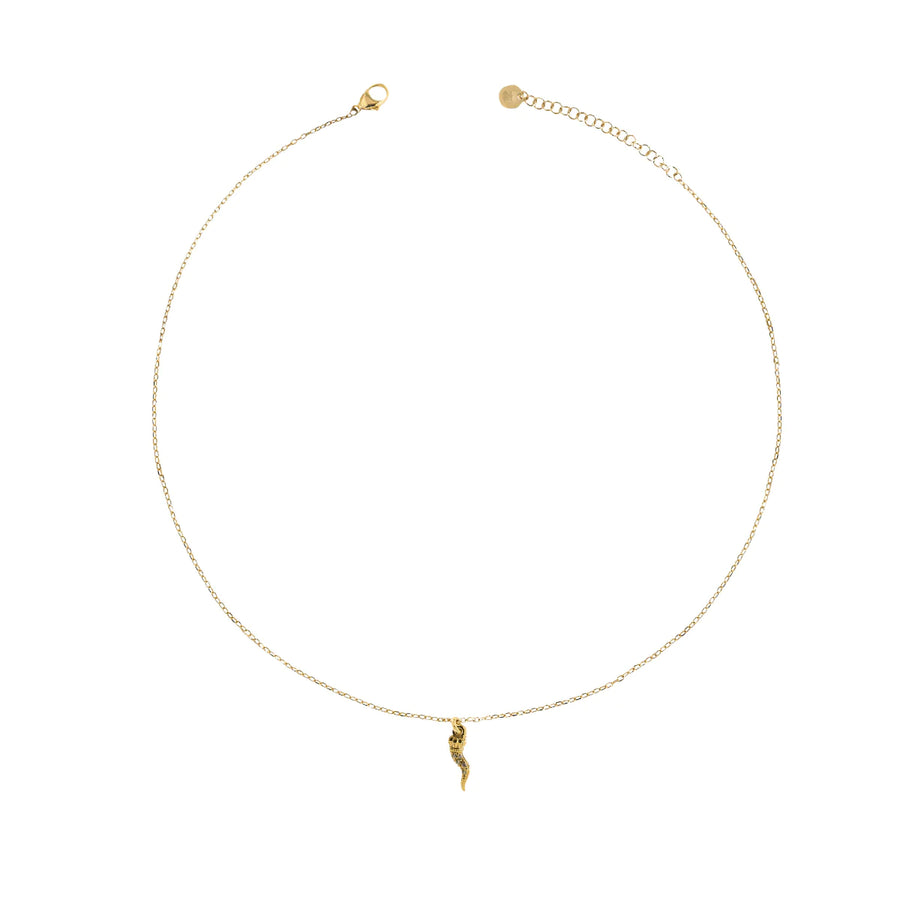 Collana donna Rue des Mille corno con zirconi GRZ-011 CORN