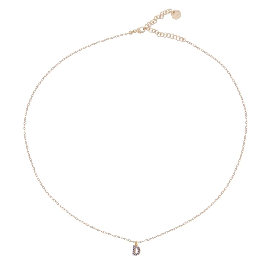 Collana donna Rue des Mille lettera con zircone GRZ-011 INIZ AU