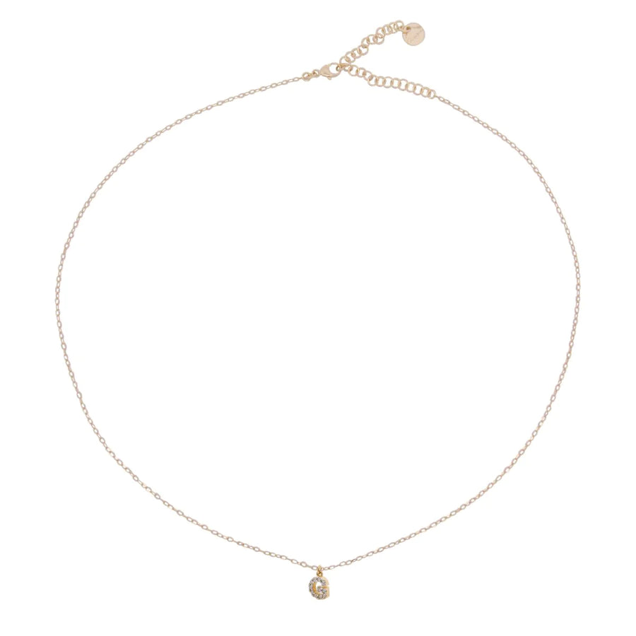 Collana donna Rue des Mille lettera con zircone GRZ-011 INIZ AU