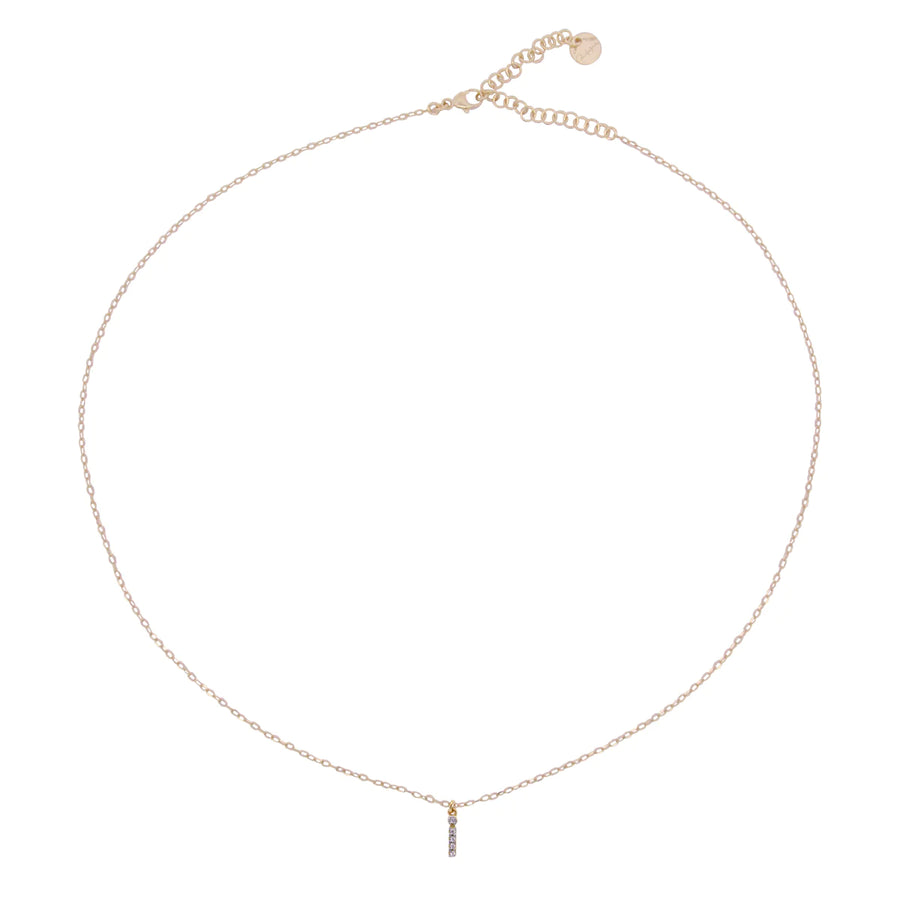 Collana donna Rue des Mille lettera con zircone GRZ-011 INIZ AU