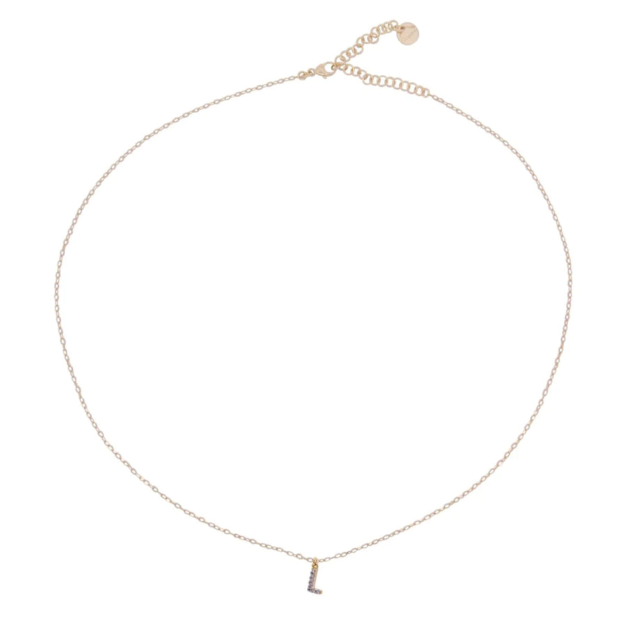 Collana donna Rue des Mille lettera con zircone GRZ-011 INIZ AU