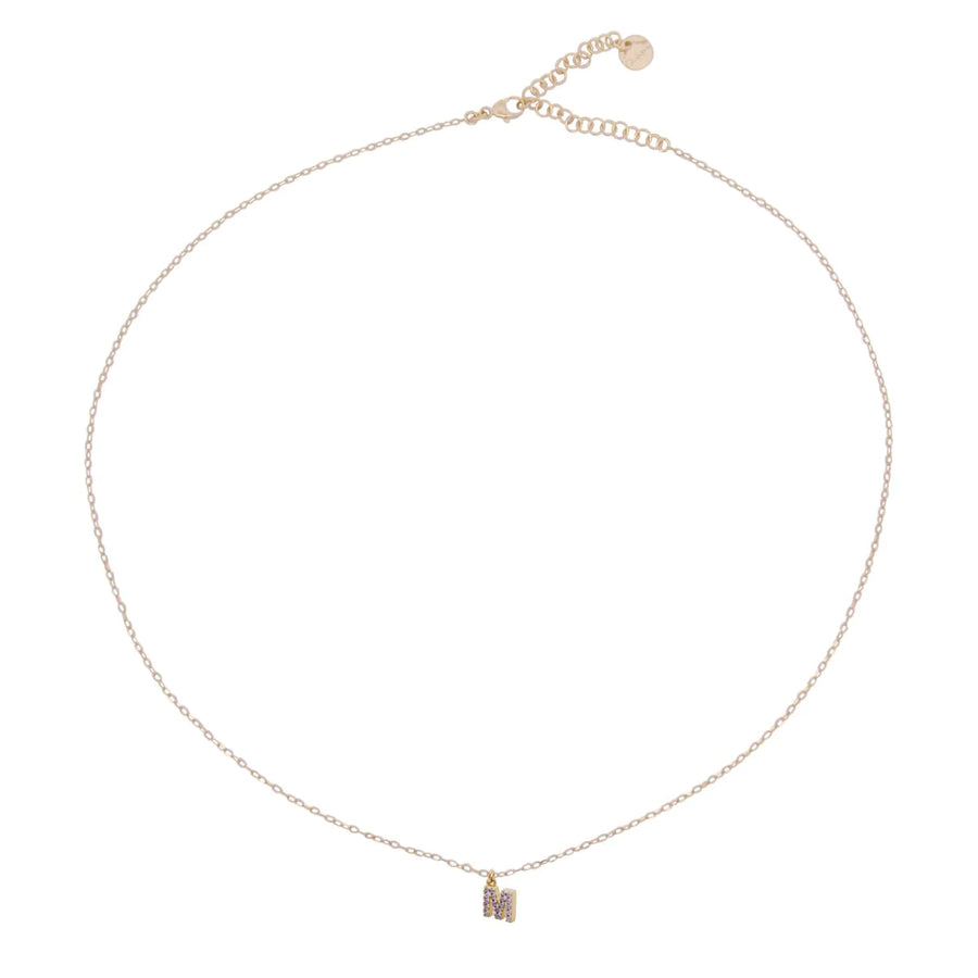 Collana donna Rue des Mille lettera con zircone GRZ-011 INIZ AU