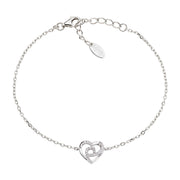 Bracciale donna Amen cuore con zirconi con cuore con zirconi BRHHBBZ