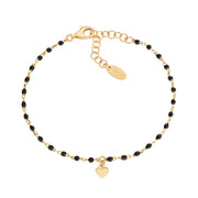 Bracciale donna Amen in argento con cuore e smalto BRSMCUGN3