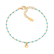 Bracciale donna Amen con cuore e smalto BRSMCUGT3